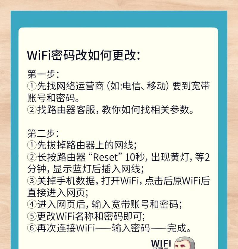 手机上如何改变WiFi密码？（便捷操作指南，轻松保护网络安全）